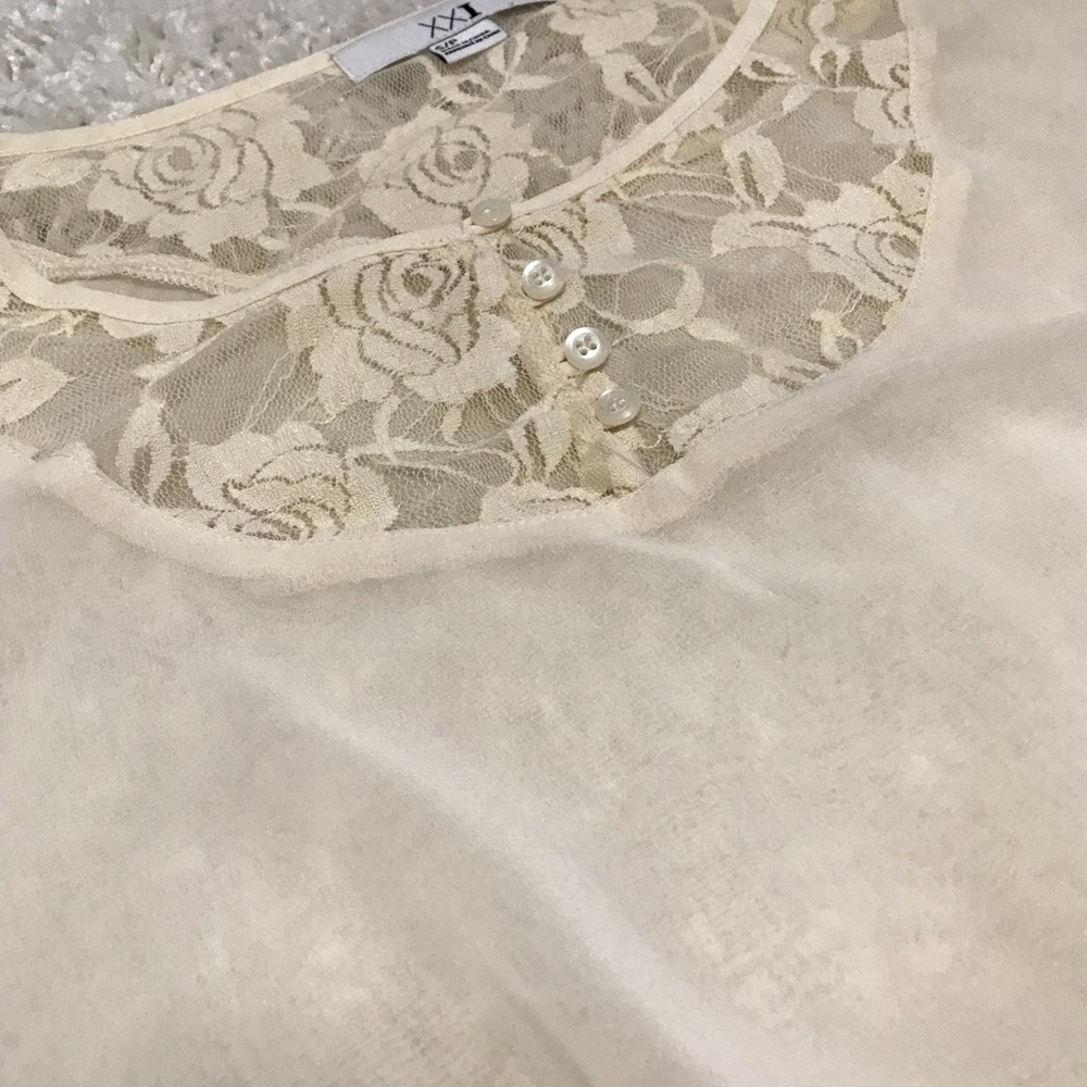 Forever 21 blouse with lace top